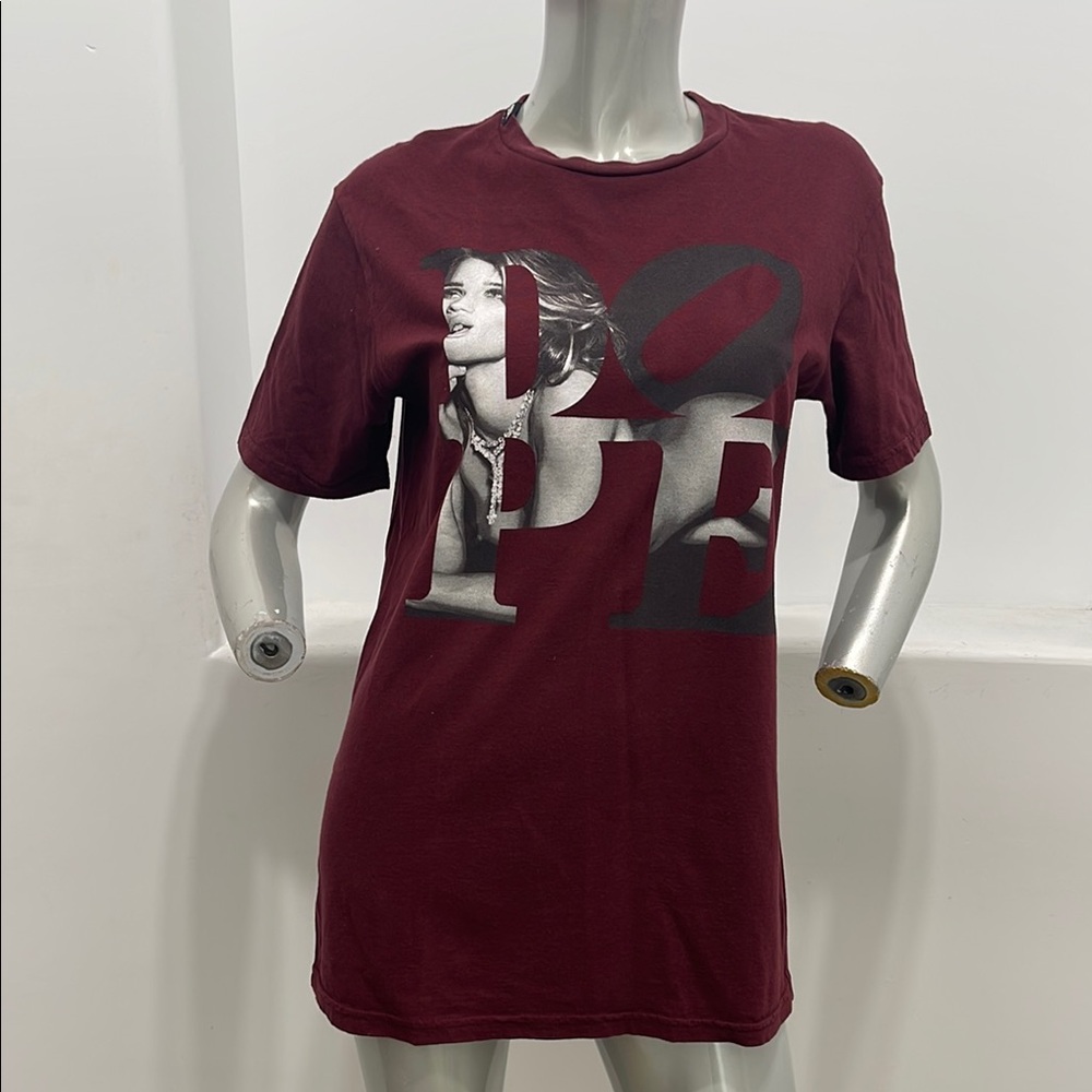 DOPE Red Short Sleeve Graphic Tee 2013 size S Made in Los Angeles